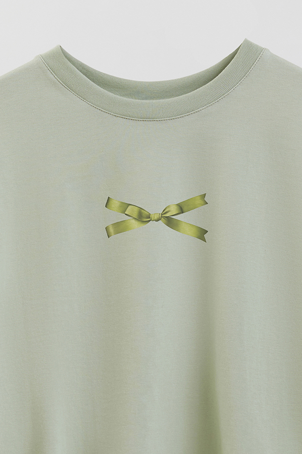 REMERA CROP ESTAMPADA LMN BOW