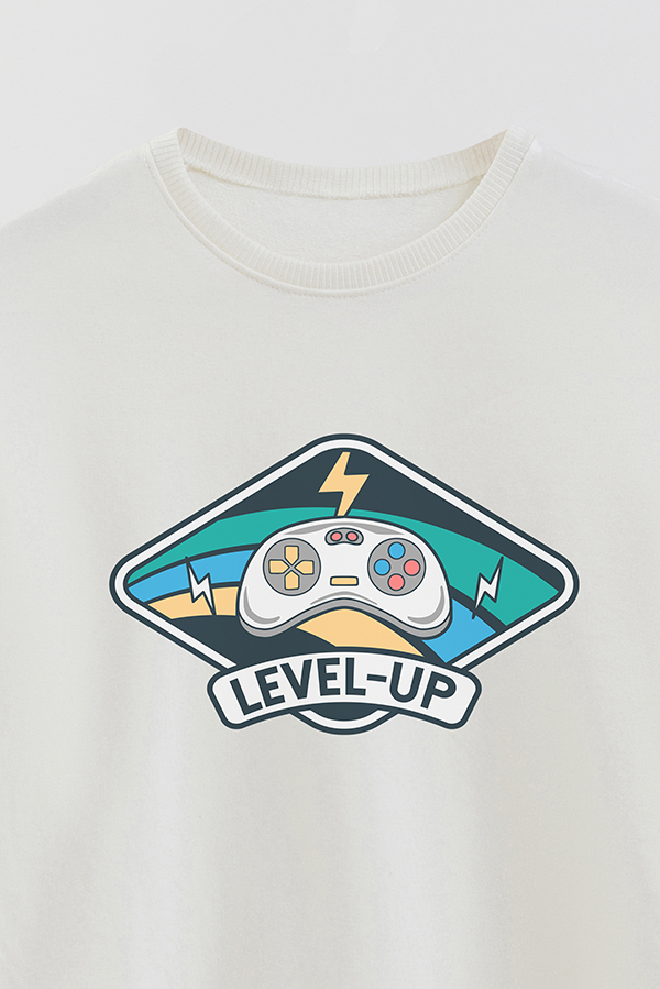 BUZO CREWNECK RUSTICO GAME ON LEVEL UP