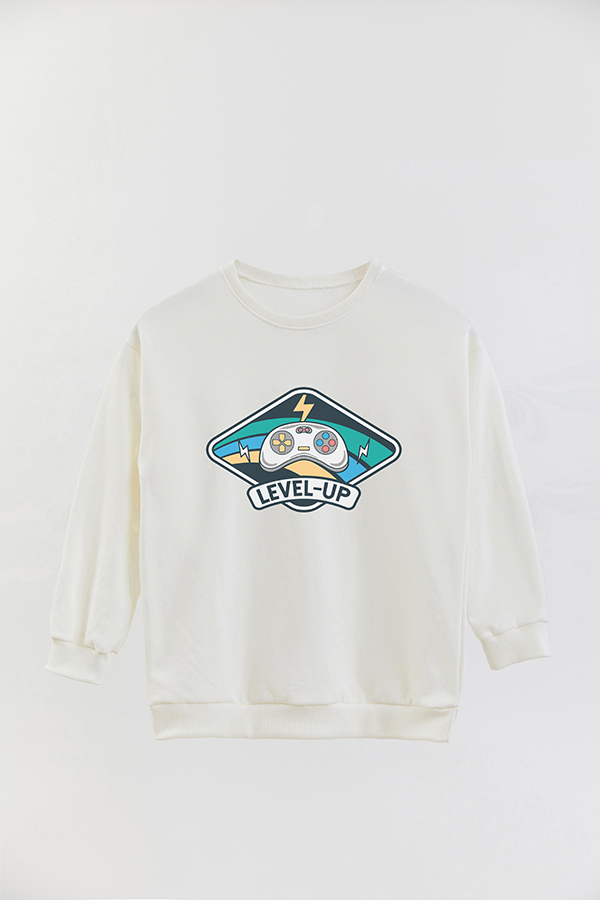 BUZO CREWNECK RUSTICO GAME ON LEVEL UP