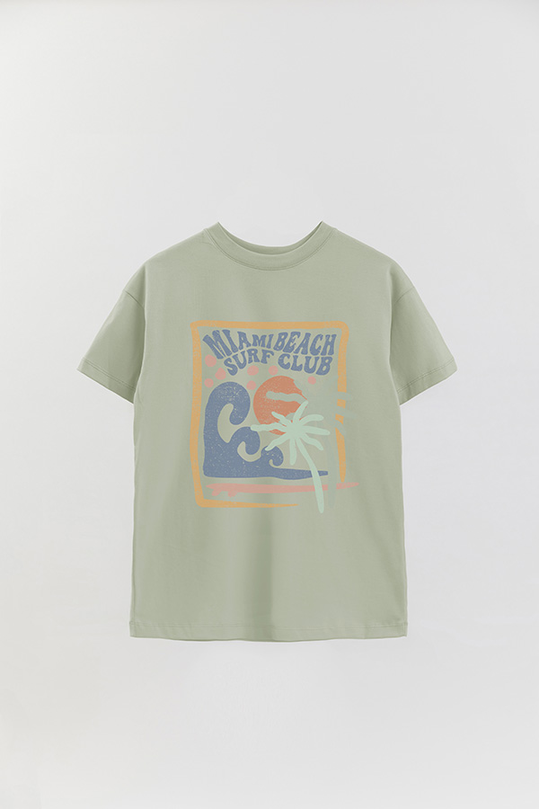 REMERA OVER ESTAMPADA MIAMI BEACH SURF CLUB