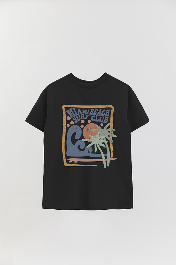 REMERA OVER ESTAMPADA MIAMI BEACH SURF CLUB