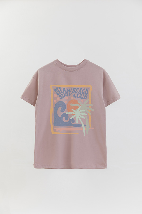 REMERA OVER ESTAMPADA MIAMI BEACH SURF CLUB