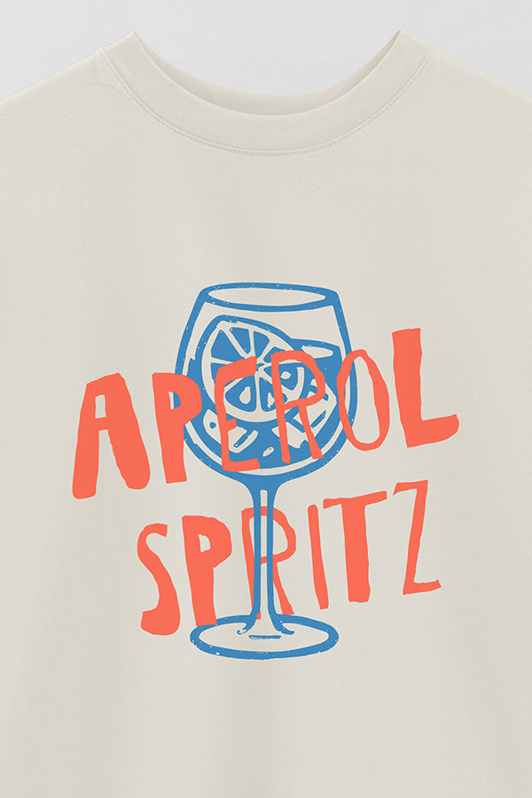 REMERA OVER ESTAMPADA APEROL SPRITZ