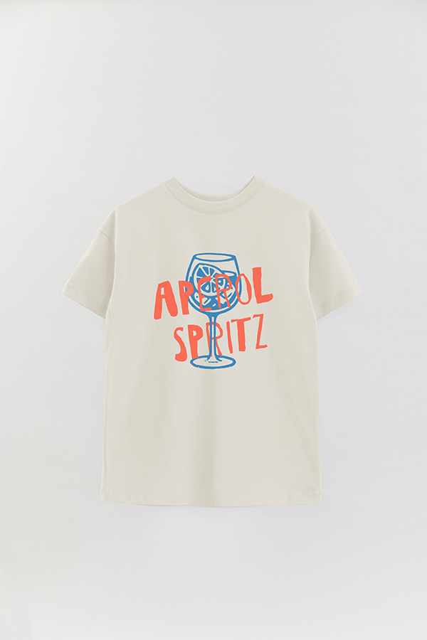 REMERA OVER ESTAMPADA APEROL SPRITZ