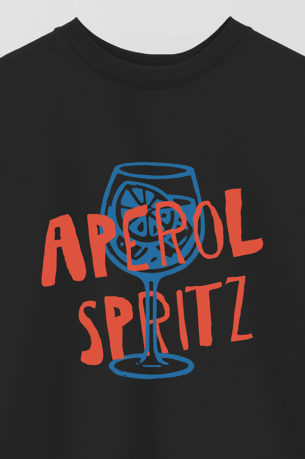 REMERA OVER ESTAMPADA APEROL SPRITZ