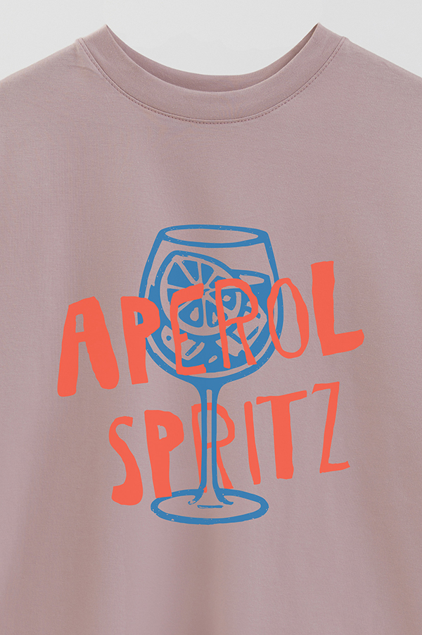 REMERA OVER ESTAMPADA APEROL SPRITZ
