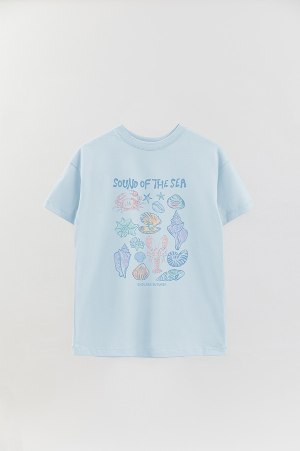 REMERA OVER ESTAMPADA SOUND OF THE SEA 2