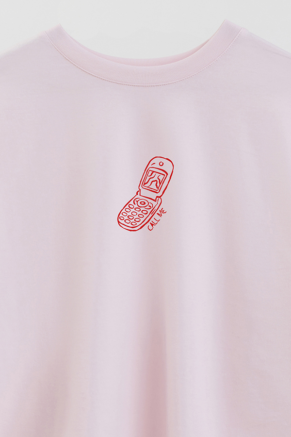 REMERA CROP ESTAMPADA VALENTINE CALL