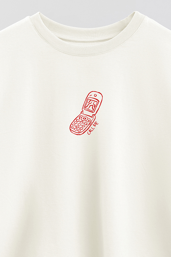 REMERA CROP ESTAMPADA VALENTINE CALL