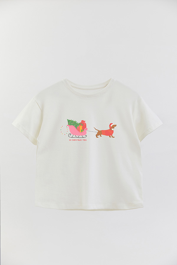 REMERA GIRL OVER DG OH CHRISTMAS TREE