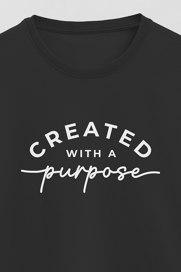 REMERA BASICA UNISEX VRS CREATED WITH A PURPOSE