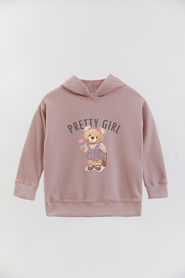 HOODIE RUSTICO KIDS TEDDY PRETTY GIRL