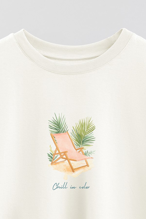REMERA CROP ESTAMPADA COASTAL CHILL