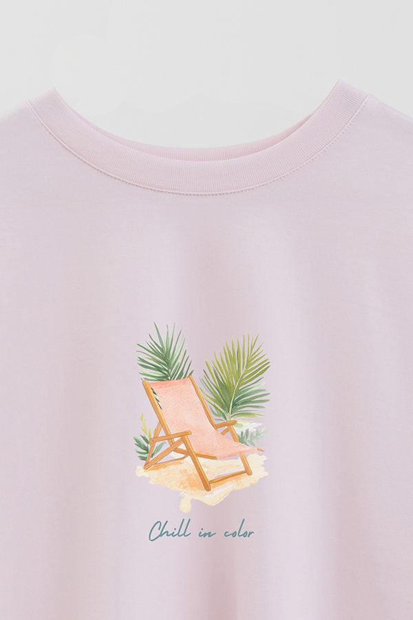 REMERA CROP ESTAMPADA COASTAL CHILL