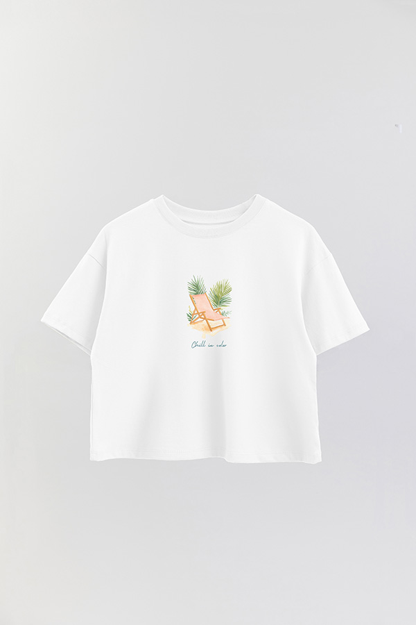 REMERA CROP ESTAMPADA COASTAL CHILL