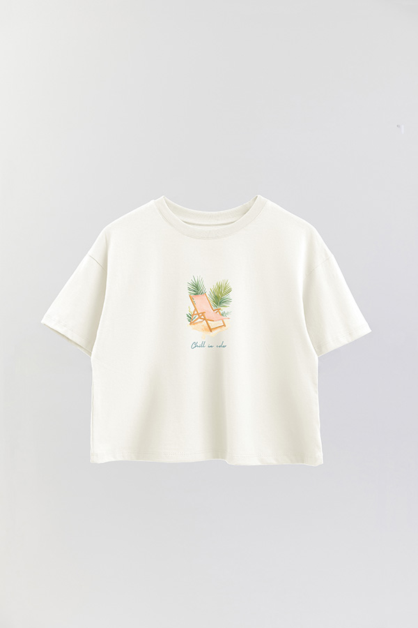 REMERA CROP ESTAMPADA COASTAL CHILL