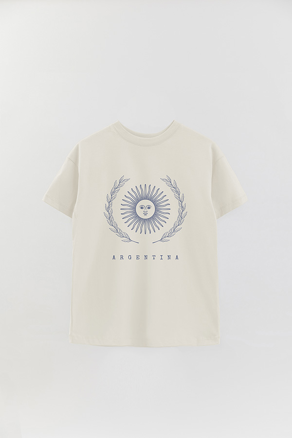 REMERA OVER ESTAMPADA ARG LS ARGENTINA