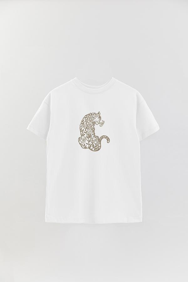 REMERA OVER ESTAMPADA TGR FLOWER TIGER