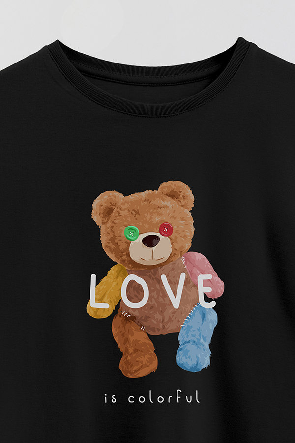 REMERA GB OVERSIZE TEDDY LOVE IS COLORFUL