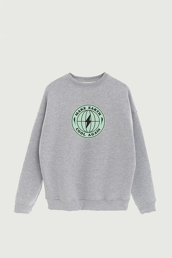 BUZO CREWNECK ESTAMPADO STREET MOOD MAKE EARTH COOL