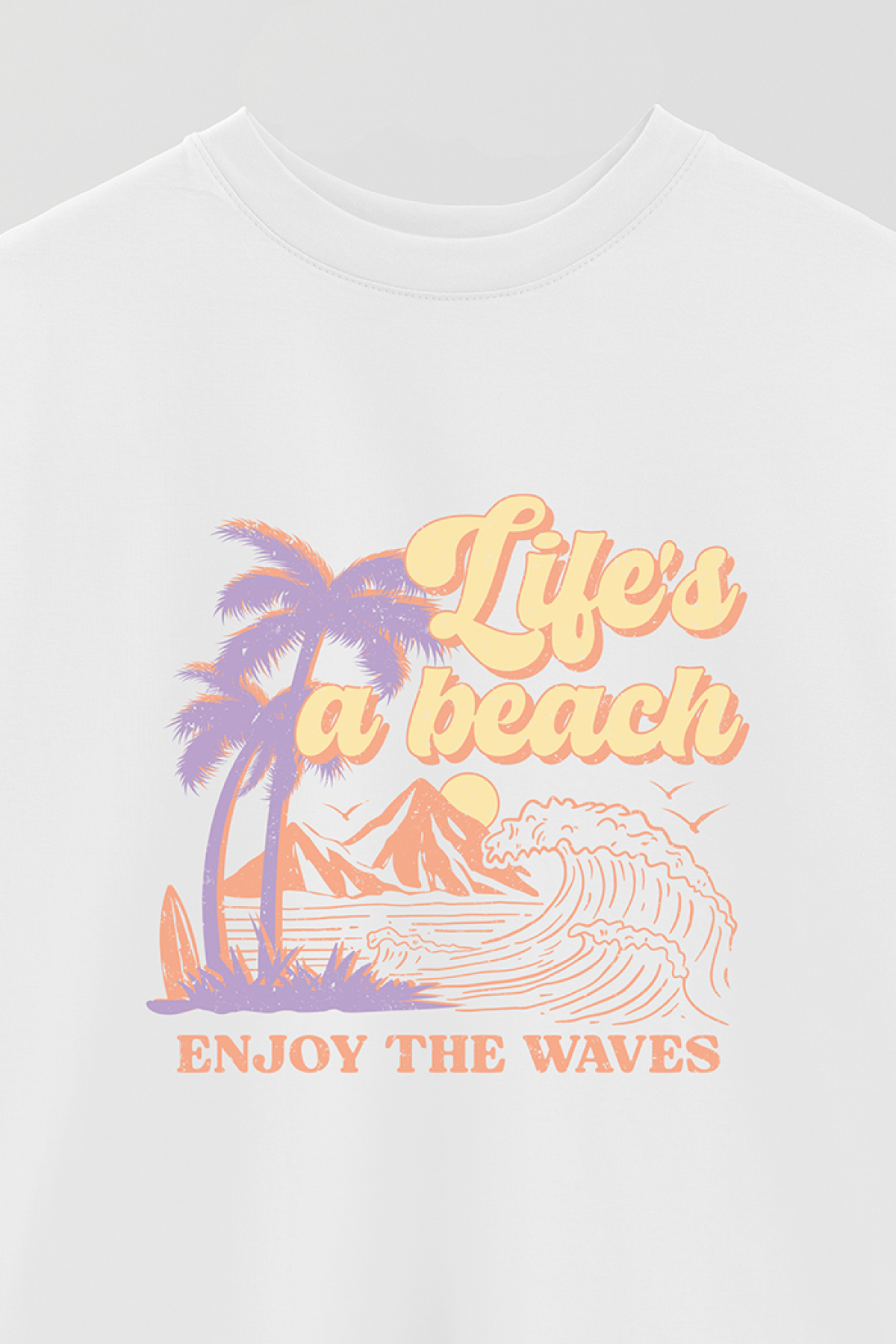REMERA OVER ESTAMPADA SM2 LIFE IS A BEACH