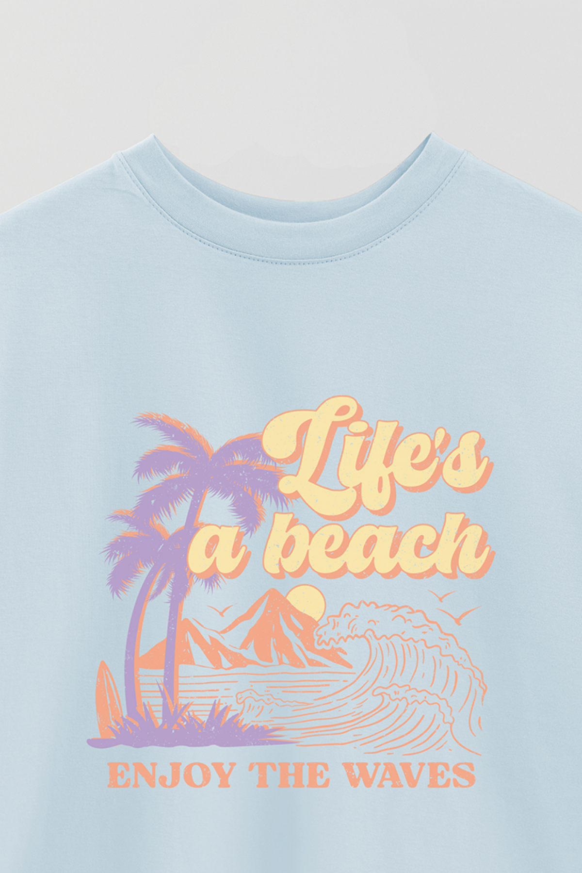 REMERA OVER ESTAMPADA SM2 LIFE IS A BEACH