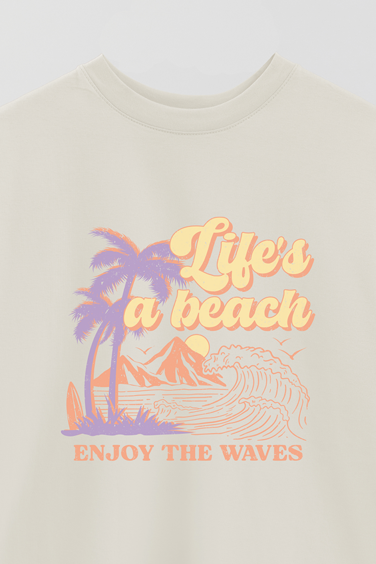 REMERA OVER ESTAMPADA SM2 LIFE IS A BEACH