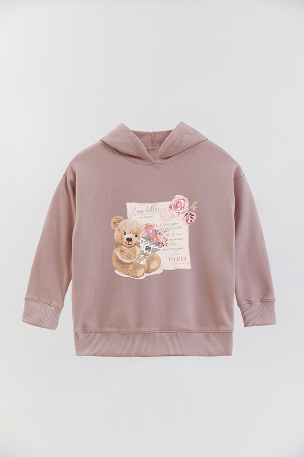 HOODIE RUSTICO KIDS TEDDY LOVE LETTER