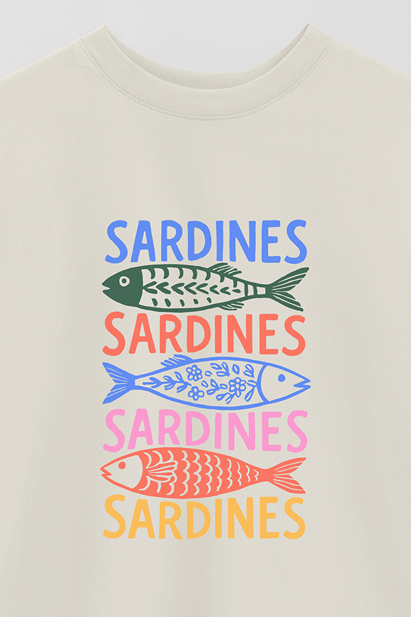 REMERA OVER ESTAMPADA S6 SARDINES