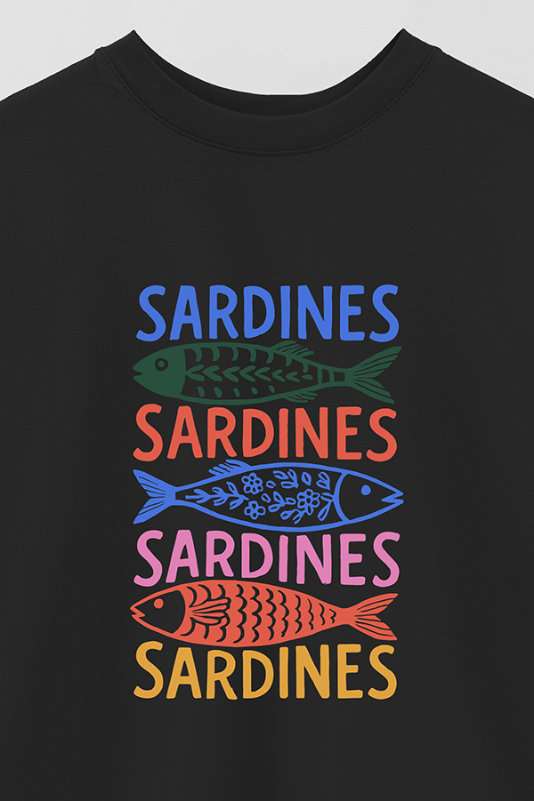 REMERA OVER ESTAMPADA S6 SARDINES