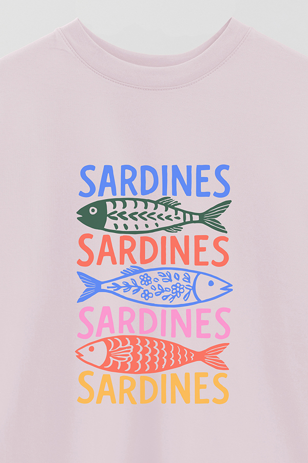 REMERA OVER ESTAMPADA S6 SARDINES