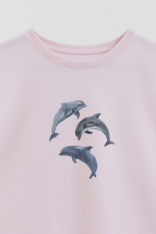 REMERA BOY OVER BEACH DOLPHIN