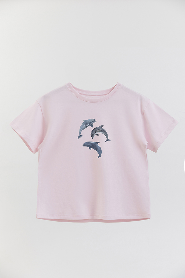 REMERA BOY OVER BEACH DOLPHIN