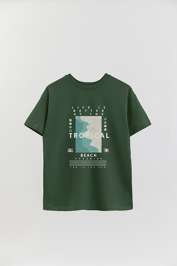 REMERA OVER ESTAMPADA LIFE IS BETTER AT THE OCEAN