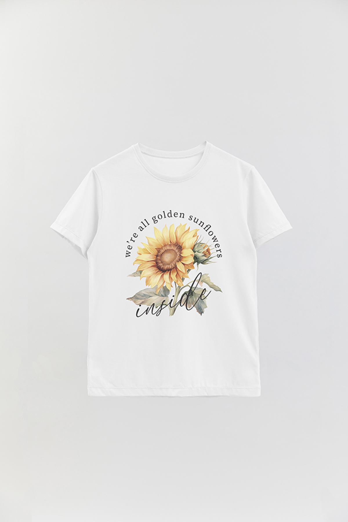 REMERA BASICA ESTAMPADA FLO2 SUNFLOWER INSIDE