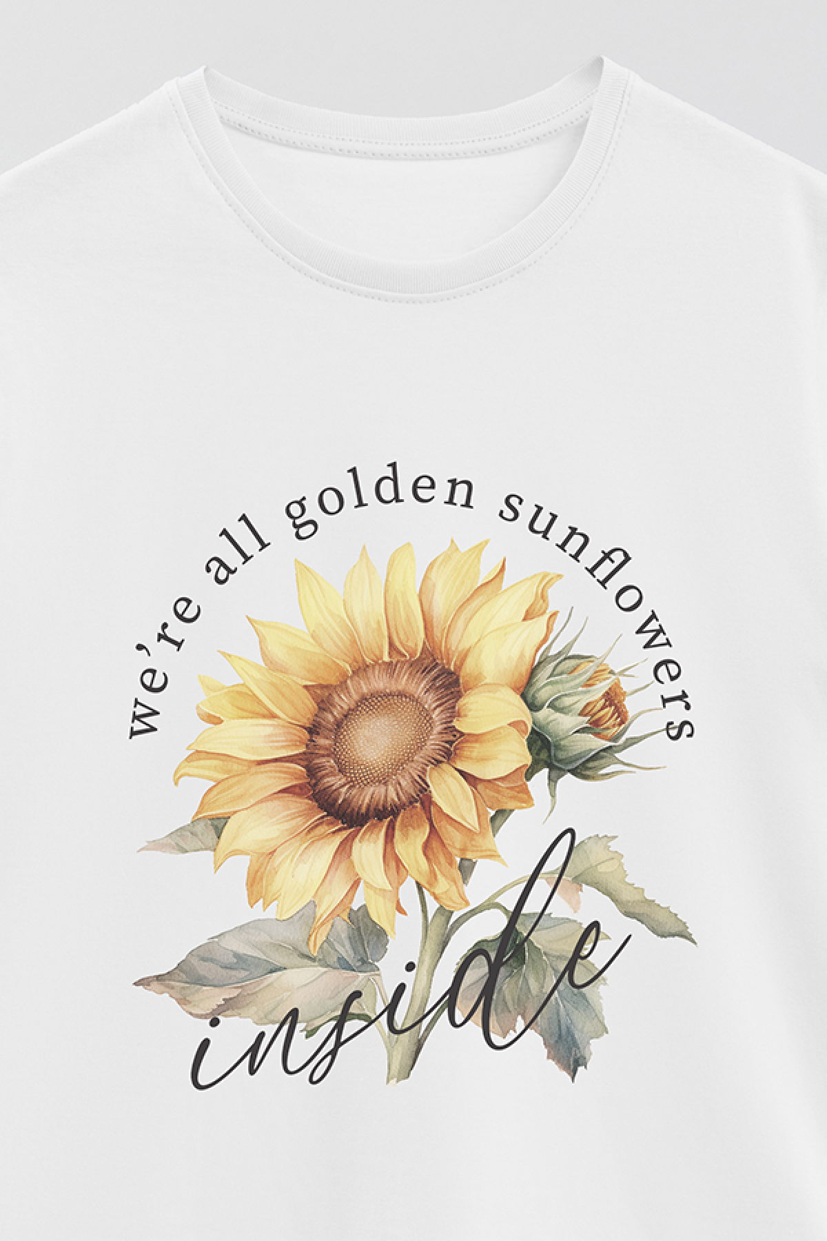 REMERA BASICA ESTAMPADA FLO2 SUNFLOWER INSIDE