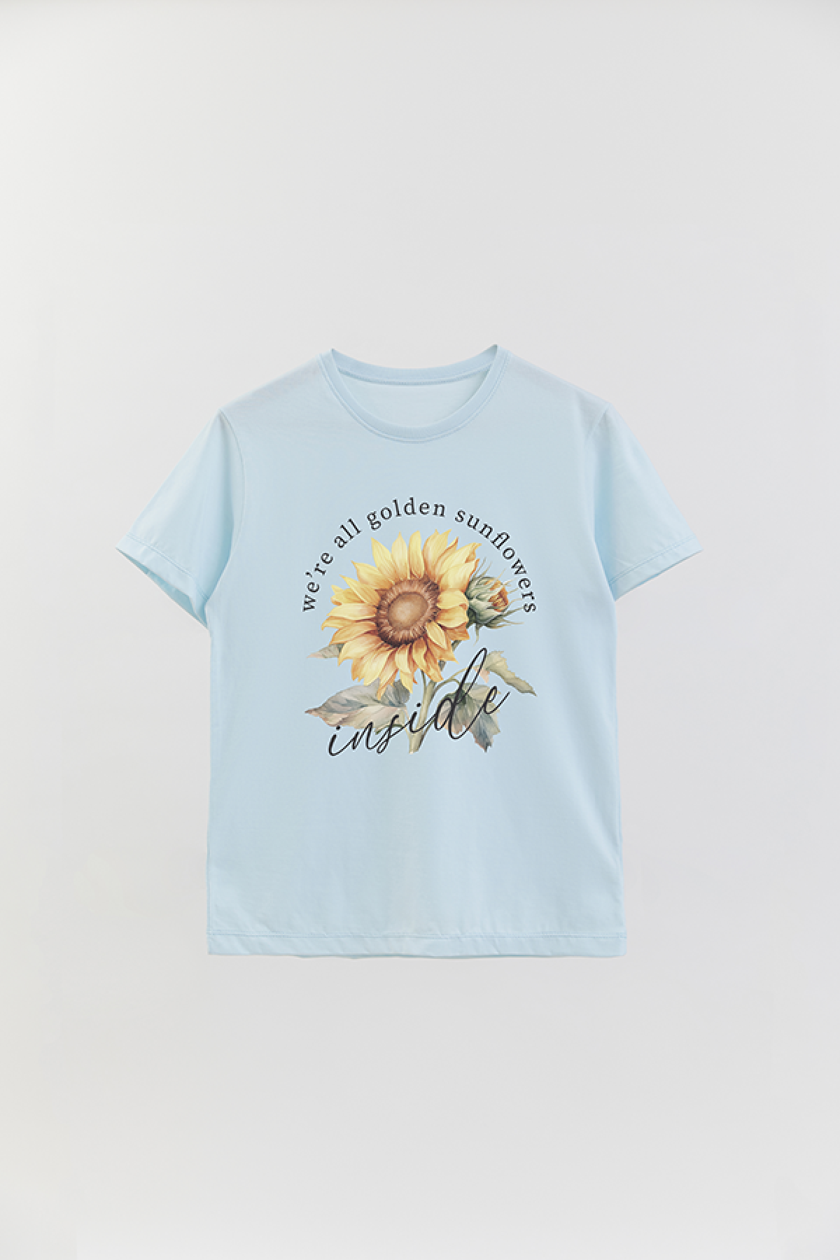 REMERA BASICA ESTAMPADA FLO2 SUNFLOWER INSIDE