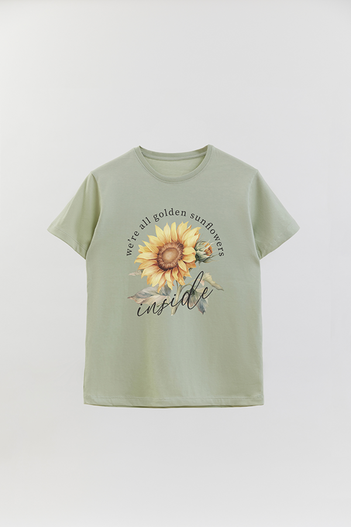 REMERA BASICA ESTAMPADA FLO2 SUNFLOWER INSIDE