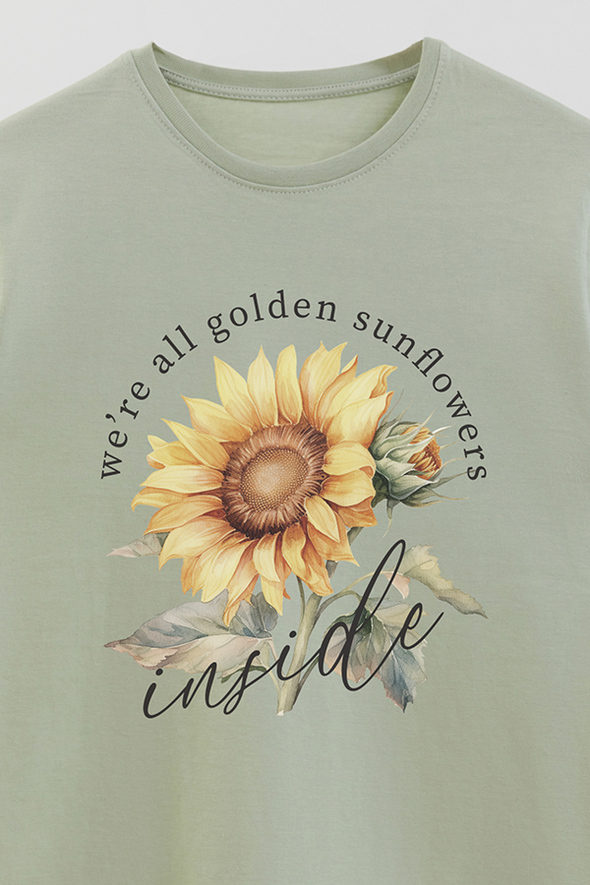 REMERA BASICA ESTAMPADA FLO2 SUNFLOWER INSIDE