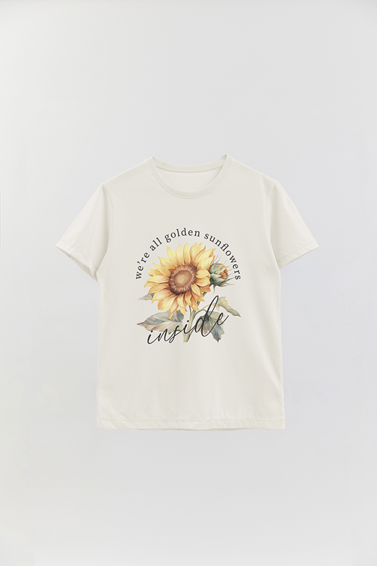 REMERA BASICA ESTAMPADA FLO2 SUNFLOWER INSIDE