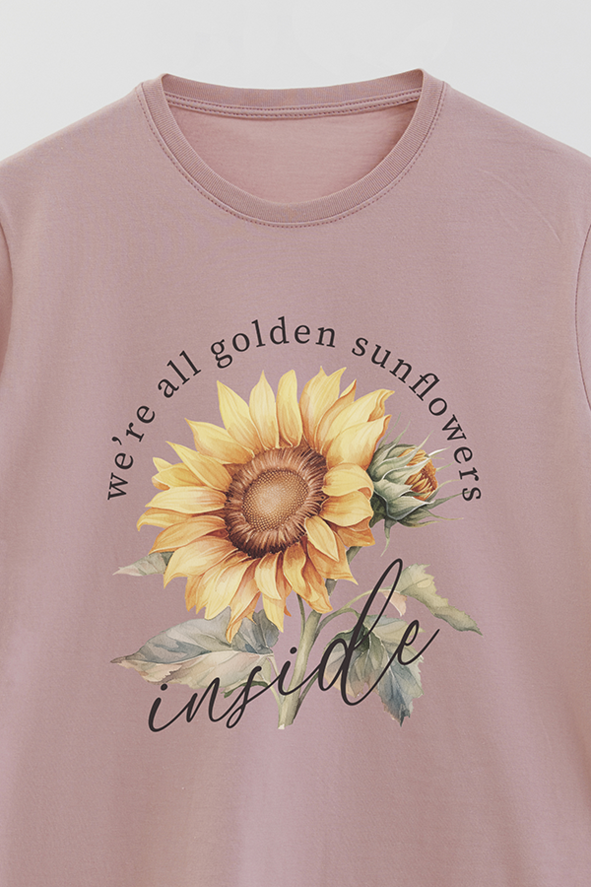 REMERA BASICA ESTAMPADA FLO2 SUNFLOWER INSIDE