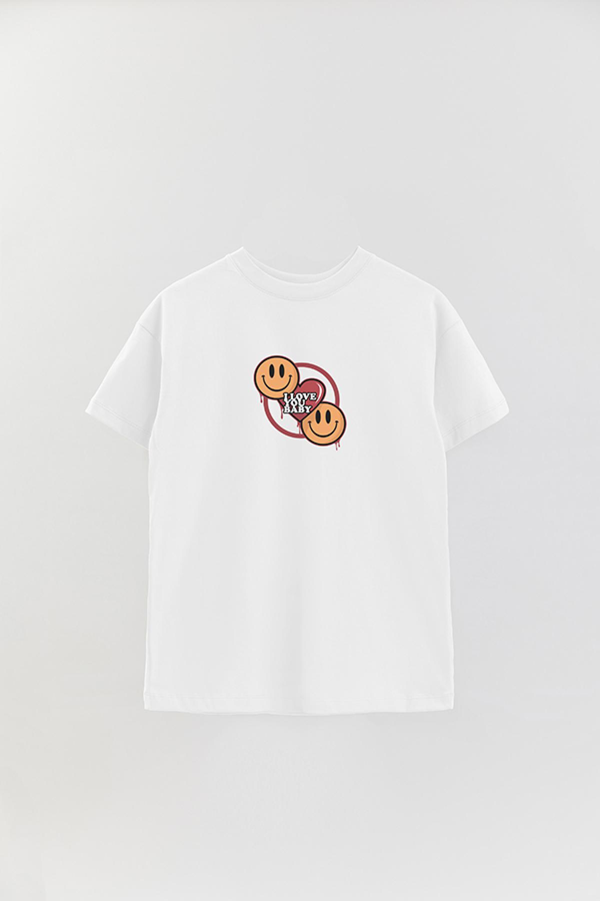 REMERA OVER ESTAMPADA GR I LOVE YOU BABY