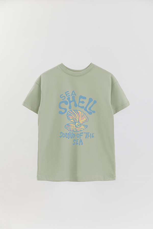 REMERA OVER ESTAMPADA SEA SHELL