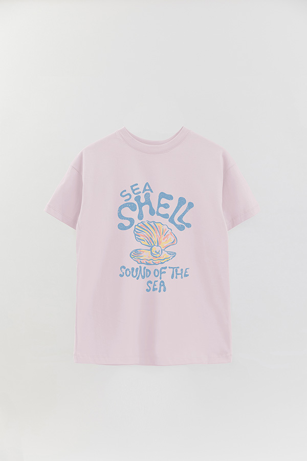 REMERA OVER ESTAMPADA SEA SHELL
