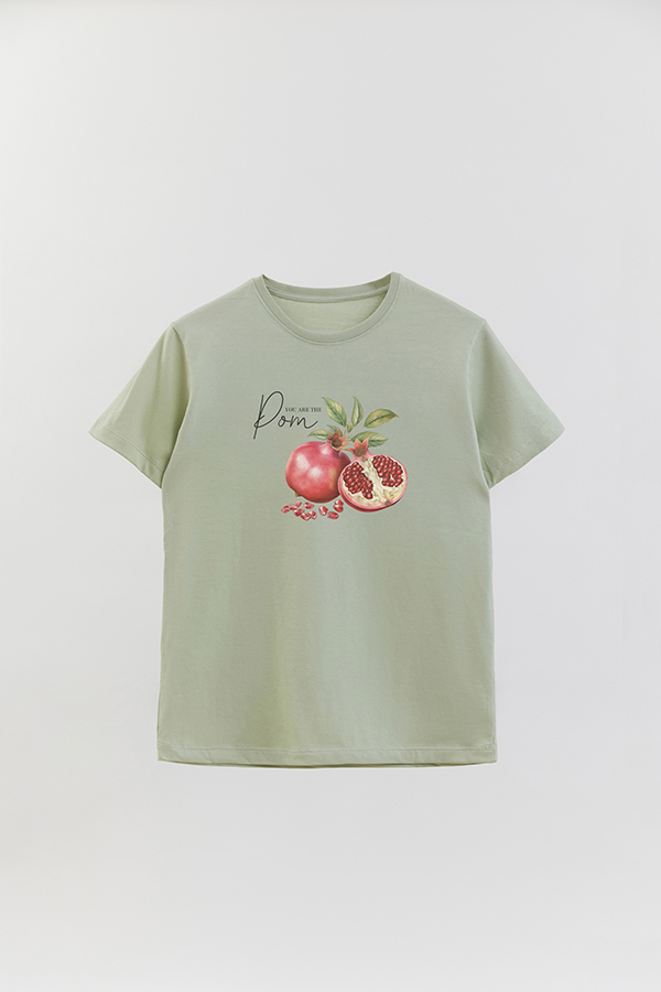 REMERA BASICA ESTAMPADA BASICA HARVEST POMEGRANATE