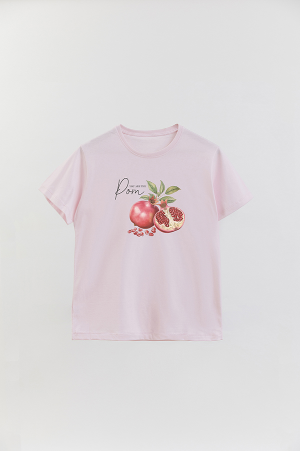 REMERA BASICA ESTAMPADA BASICA HARVEST POMEGRANATE
