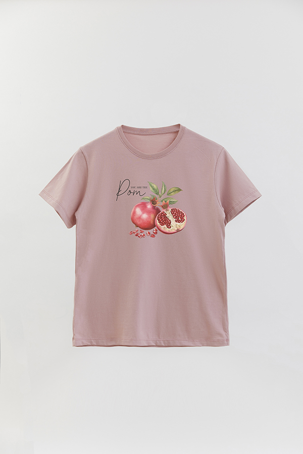 REMERA BASICA ESTAMPADA BASICA HARVEST POMEGRANATE