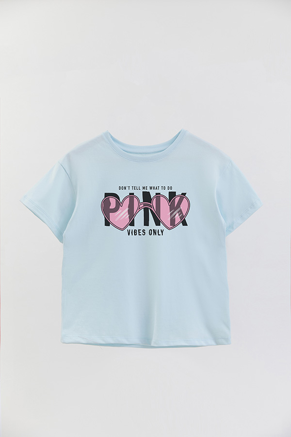 REMERA GIRL OVER PINK