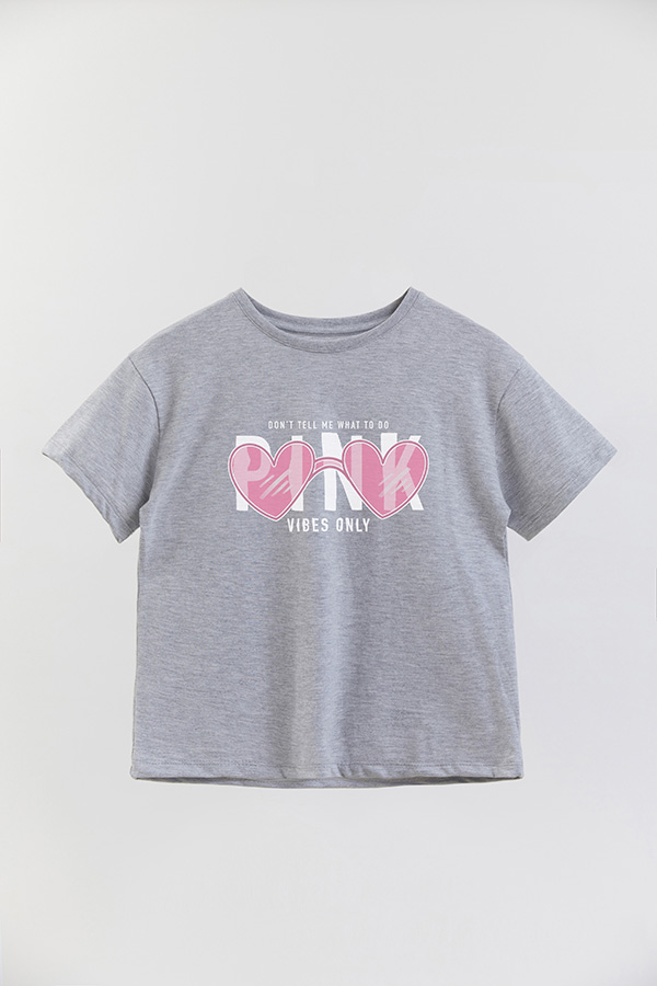 REMERA GIRL OVER PINK