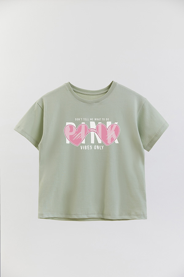 REMERA GIRL OVER PINK